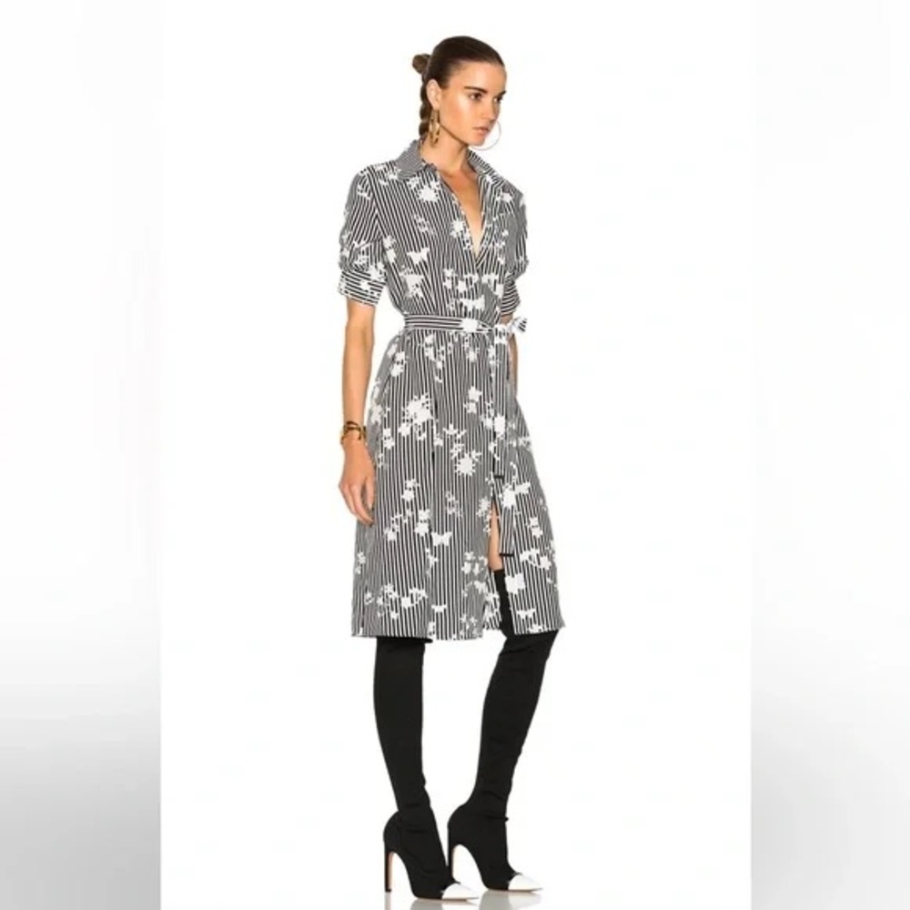 Altuzarra Kieran Belted Stripe Shirt Dress